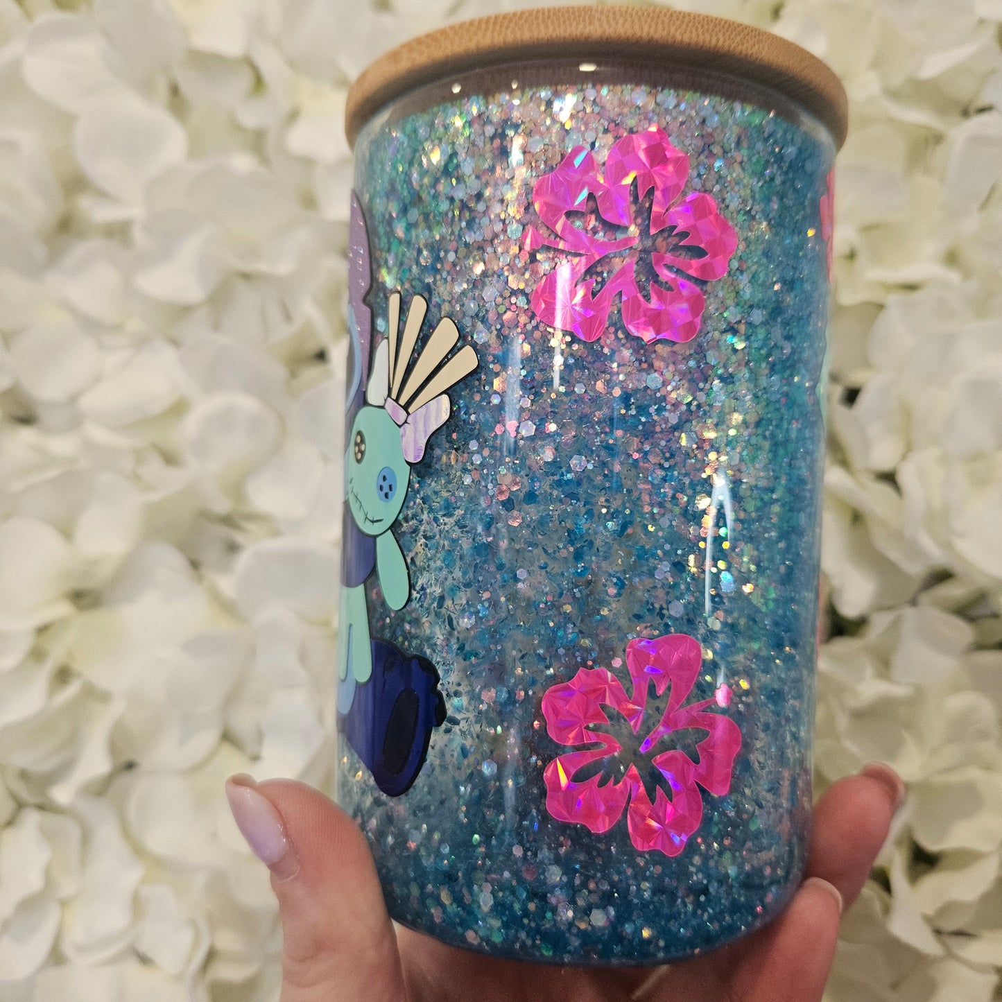 Stitch snowglobe handle snowglobe mug