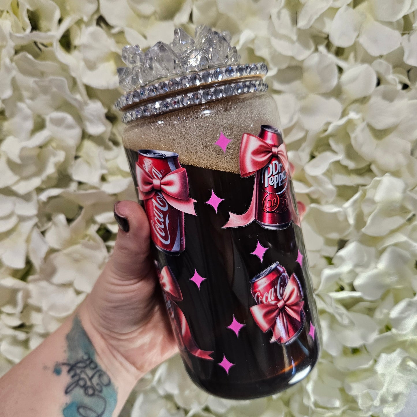 Coke/Dr Pepper 16oz snowglobe