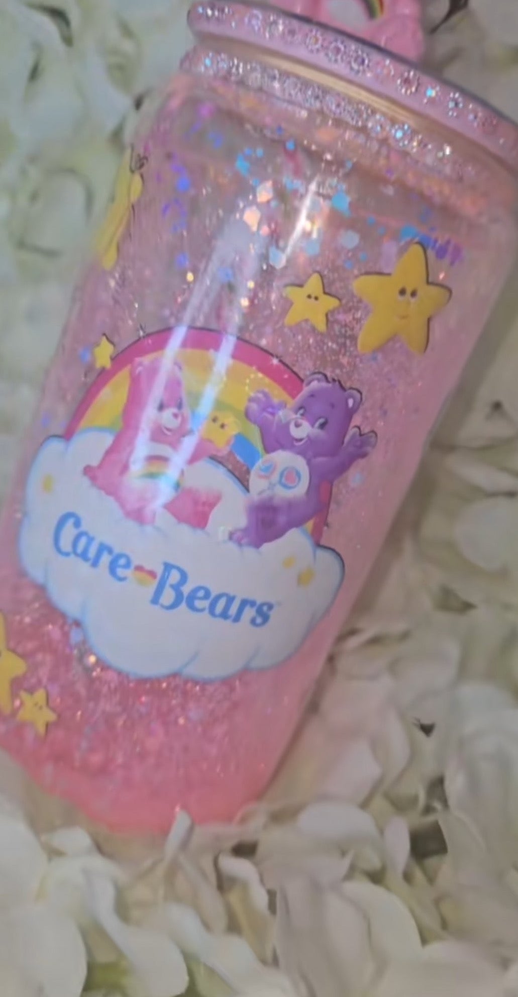 Carebears glass snowglobe