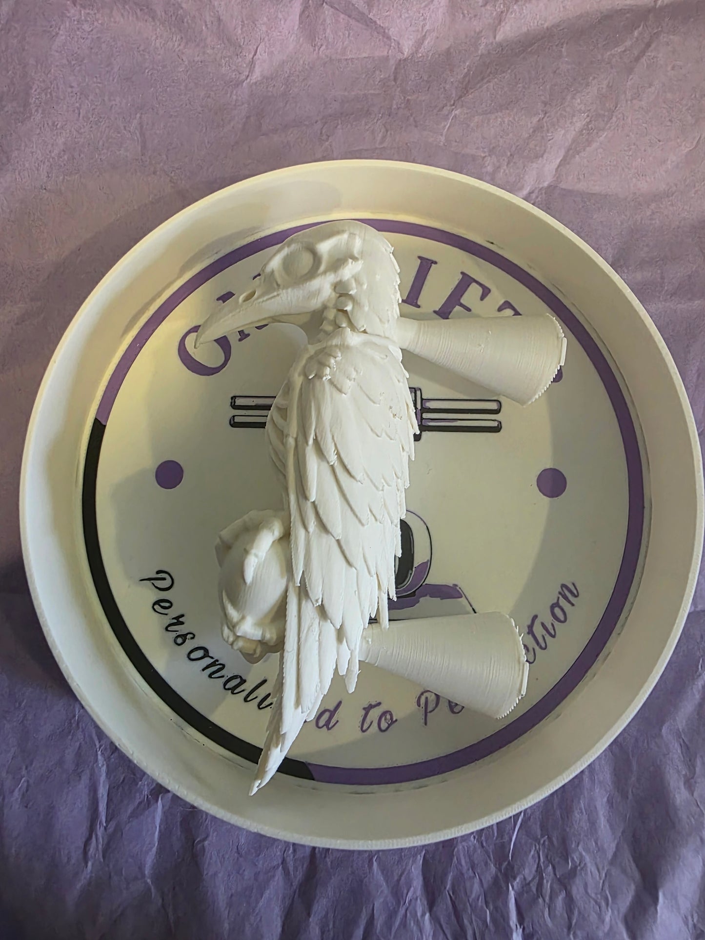 Skeleton Crow and Heart Handle