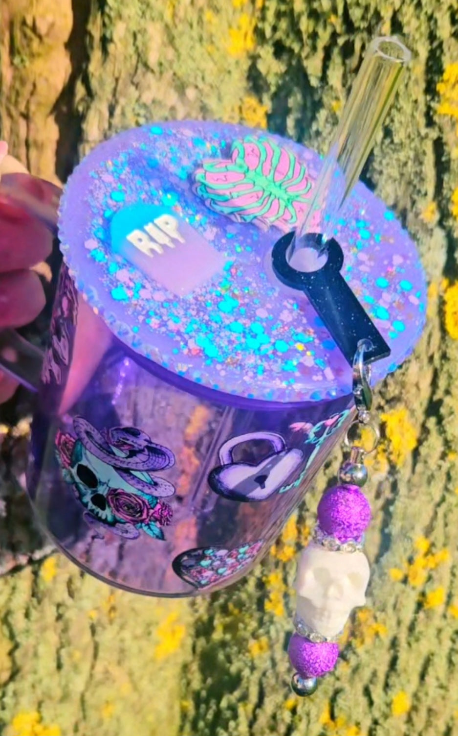 Spooky purple mug