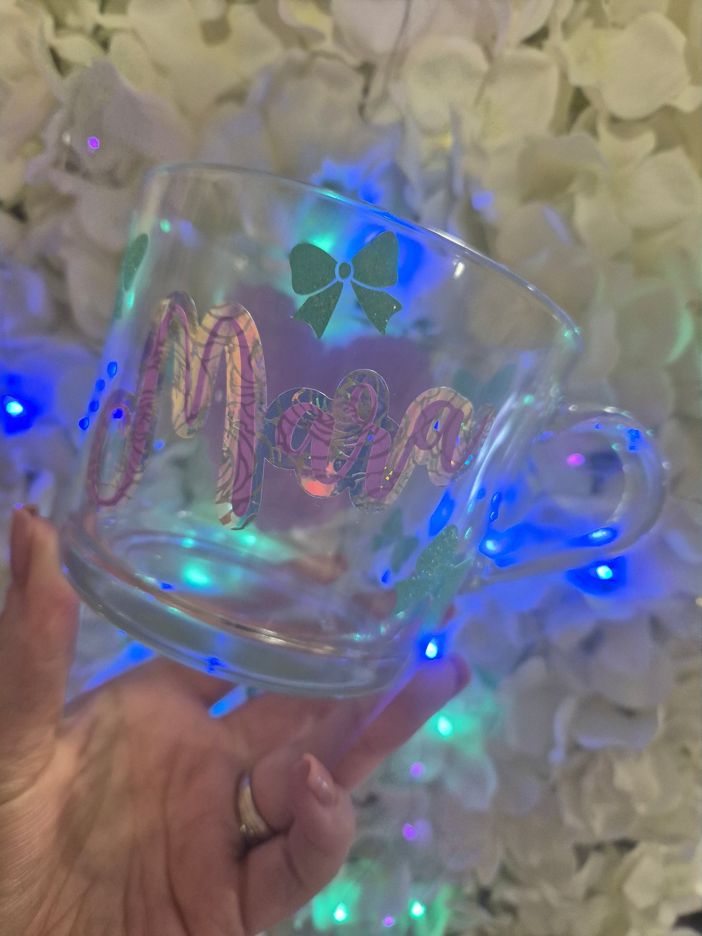 We listen and we do not judge glass mug