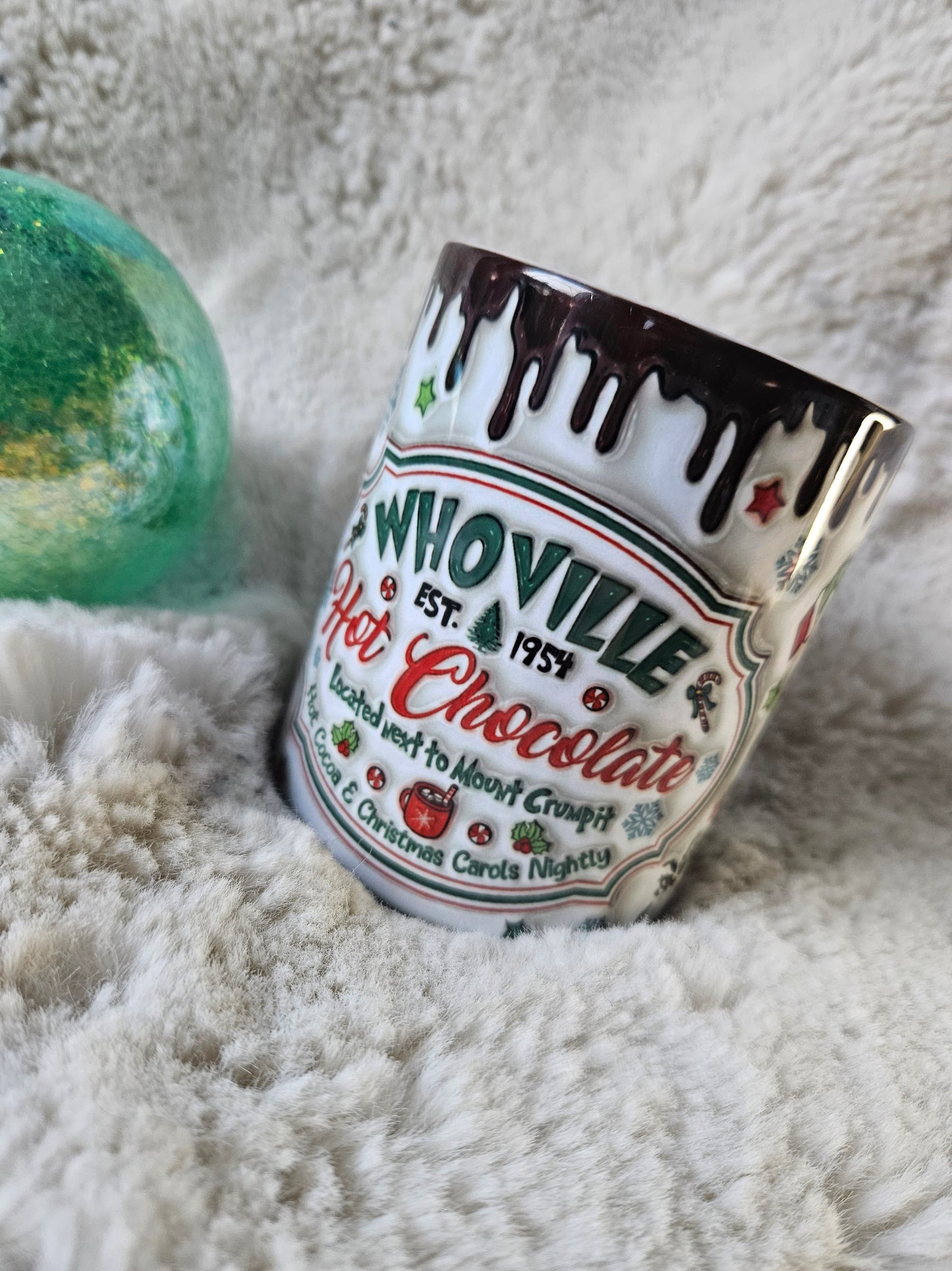Whoville grinch 3d puff mug