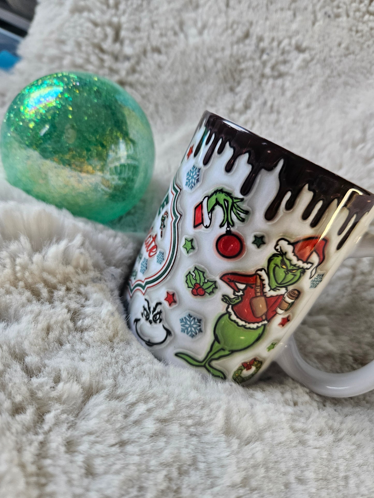 Whoville grinch 3d puff mug