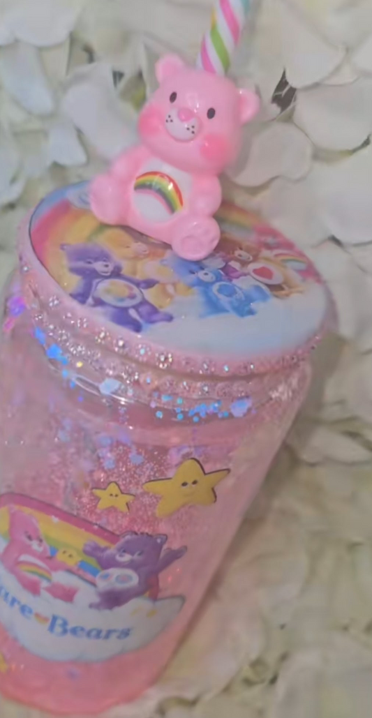 Carebears glass snowglobe