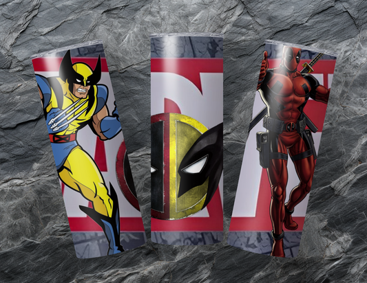 *EXCLUSIVE*Wolverine and Deadpool tumbler