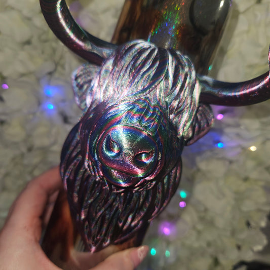 Holo Highland cow tumbler